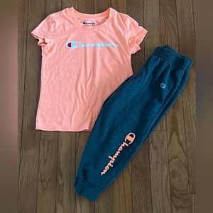 Champion sweatpants/t-shirt set- girls 5/6